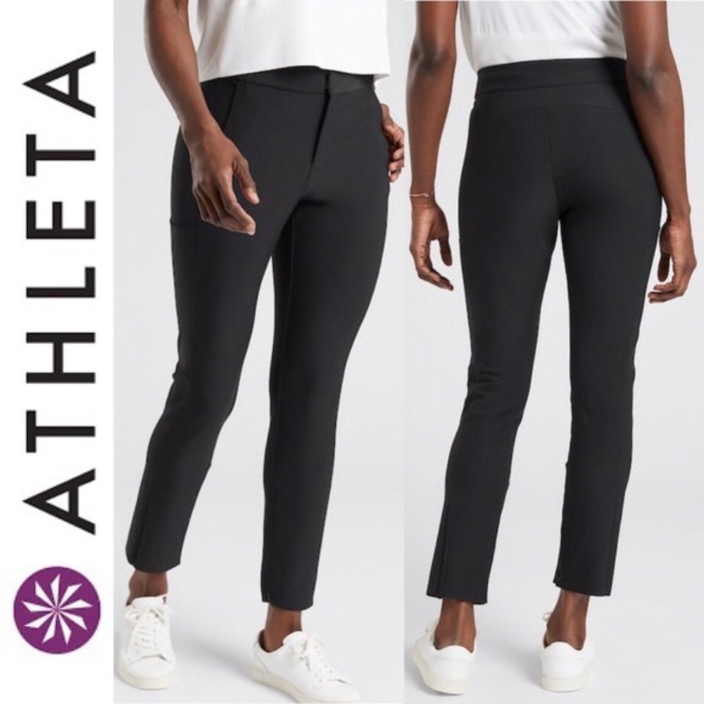 Athleta Black Stellar Pants Trousers Size 8